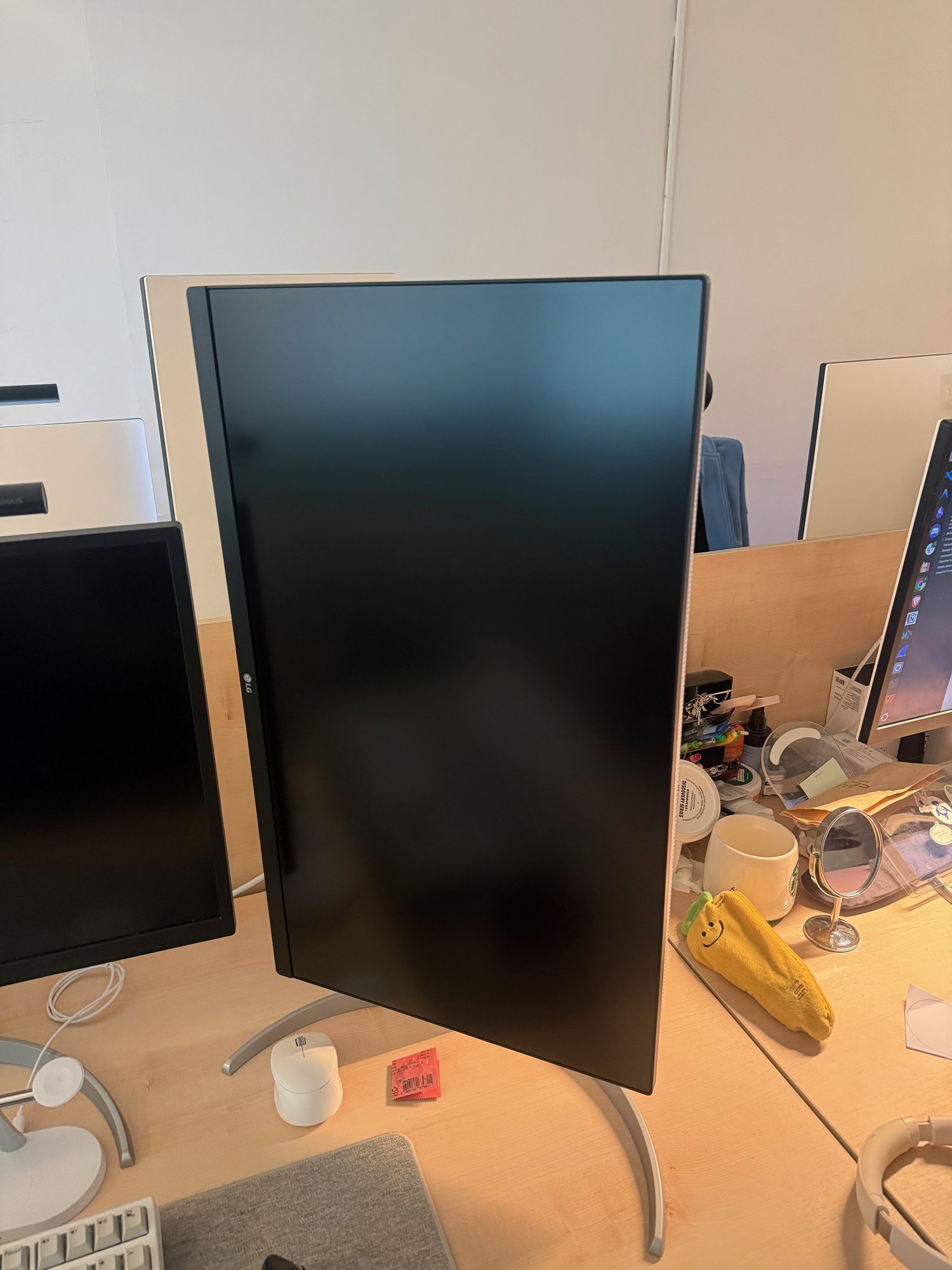 New monitors installed at lab desks